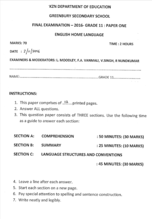 English FAL Paper 1 Grade 11 KwaZulu-Natal (Questions With Explained Answers) Term 4 November 2016.png