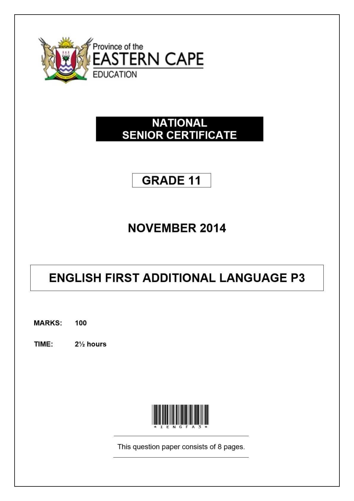 English FAL Paper 3 Grade 11 Eastern Cape (Questions With Explained Answers) Term 4 November 2014.jpg
