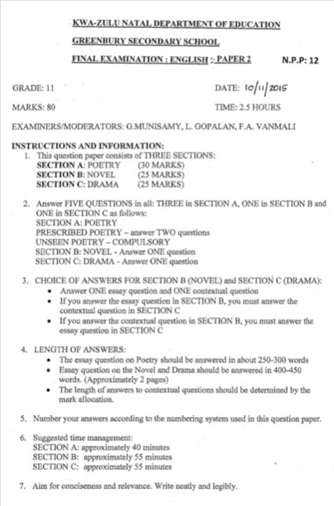 English HL Paper 2 Grade 11 KwaZulu-Natal (Questions With Explained Answers) Term 4 November 2015.png