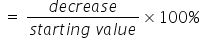 How to calculate a percentage decrease?