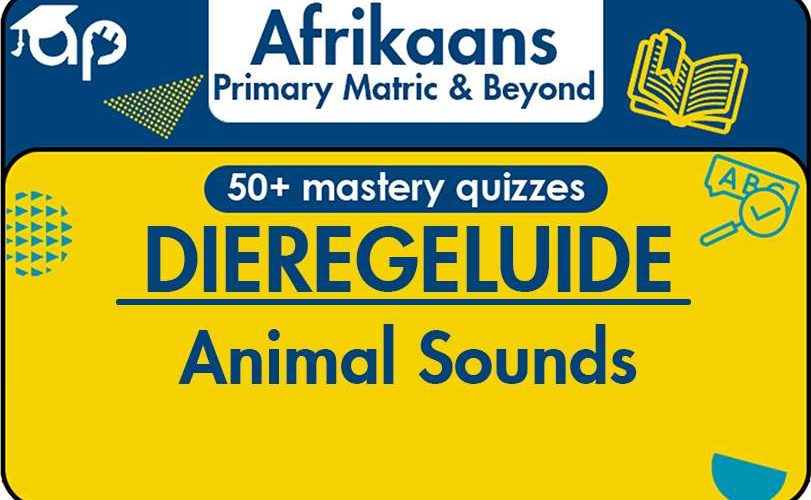 DIEREGELUIDE Learn Animal Sounds In Afrikaans Language