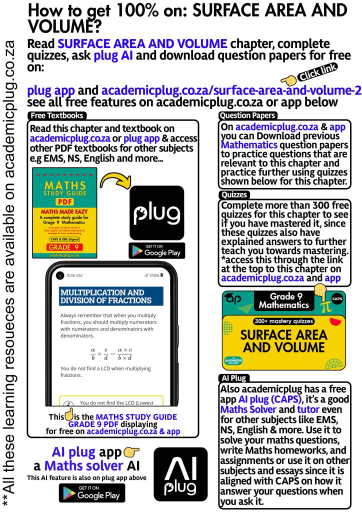 SURFACE AREA AND VOLUME