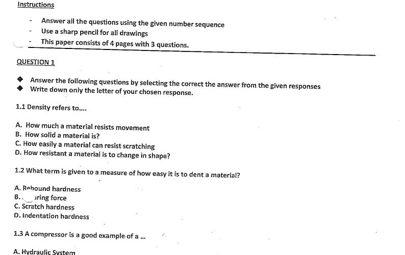 Technology Grade 8 Term 3 2018 Question Paper